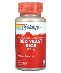 Solaray, Red Yeast Rice, 600 Mg, 45 Vegcaps