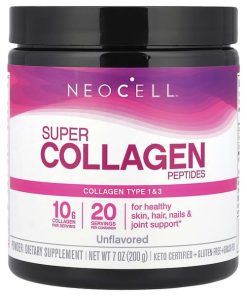 Super Collagen Peptides, Unflavored, 7 Oz (200 G) 20 Serving