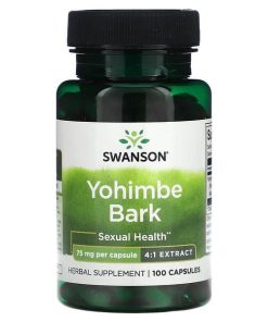 Swanson, Yohimbe Bark, 75 mg, 100 Capsules