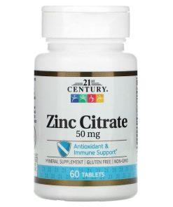 21st Century, Zinc Citrate, 50 mg, 60 Tablets