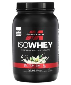 MuscleTech, IsoWhey, 100% Whey Protein Isolate, Vanilla, 2 lbs (907 g) 29 servings