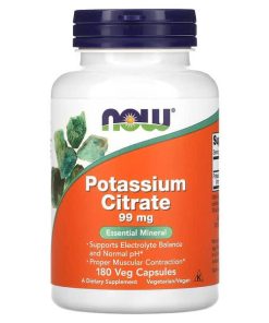 NOW Foods, Potassium Citrate, 99 mg, 180 Veg Capsules