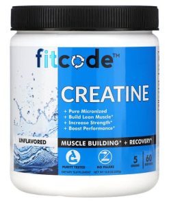 fitcode, Creatine Monohydrate Powder, Unflavored, 5 g, 10.6 oz (300 g) 60 servings