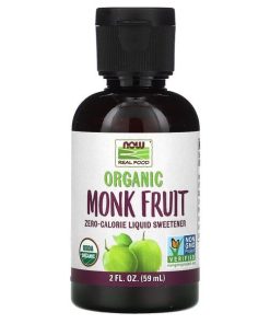 NOW Foods, Real Food, Organic Monk Fruit, Liquid Sweetener, 2 fl oz (59 ml)