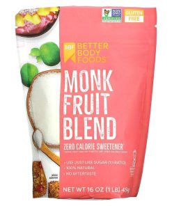 BetterBody Foods, Monk Fruit Blend, Sugar substitute 1 lb (454 g)