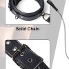 Bondage Neck to Wrist Restraints Leather Kits fetish Couple Toys black - Image 3