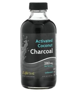 LifeTime Vitamins, Activated Coconut Charcoal, Unflavored, 280 mg, 237ml 16 Servings