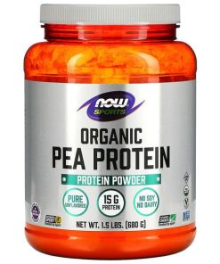 NOW Foods, Sports, Organic Pea Protein Powder, Pure Unflavored, 1.5 lbs (680 g)