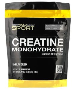 California Gold Nutrition, Sport, Creatine Monohydrate, Unflavored, 2.2 lbs (1 kg)