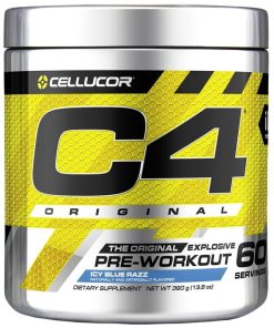 C4 Original Pre Workout Powder, Icy Blue Razz, 60 Serv