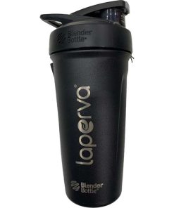 Laperva Blender Bottle Stainless Steel Shaker, Black, Round base, Odor resistance 700ml