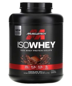MuscleTech, IsoWhey, 100% Whey Protein Isolate, Chocolate, 5.01 lbs (2.27 kg) 72 servings