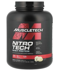 MuscleTech, Nitro-Tech® Whey Protein, Vanilla Cream, 4 lbs (1.81 kg) 41 servings