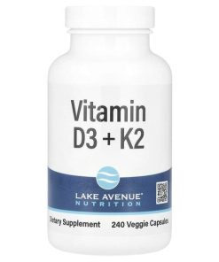Lake Avenue Nutrition, Vitamin D3 + K2, 240 Veggie Capsules