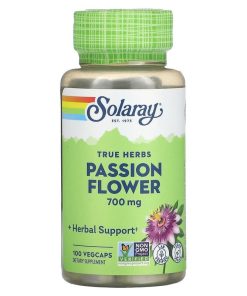 Solaray, True Herbs, Passion Flower, 700 mg, 100 VegCaps (350 mg per Capsule)