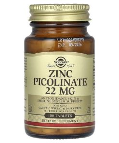 Solgar, Zinc Picolinate, 22 mg, 100 Tablets