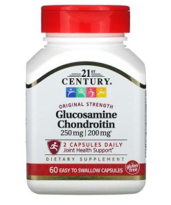 21st Century, Glucosamine / Chondroitin, Original Strength, 60 Easy to Swallow Capsules
