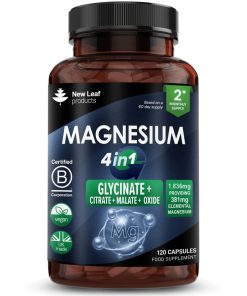 New Leaf Magnesium Complex Glycinate, Citrate, Malate, Oxide 2 Months