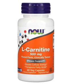 NOW Foods, L-Carnitine, 500 mg, 60 Veg Capsules