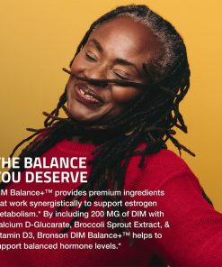 Bronson DIM Balance+ Calcium D-Glucarate, Broccoli Sprouts and Vitamin D3 200 MG of DIM per Capsule Supports Estrogen Metabolism and Balanced Hormone Levels Non-GMO, 30 Vegetarian Capsules