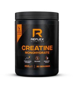 Reflex Nutrition Creatine Monohydrate Powder Unflavoured - Performance Enhancing 100% Creatine for Muscle Gains & Recovery - No Fillers or Additives - 450g (Vegan Creatine 5g per Serving, 90 Servings)