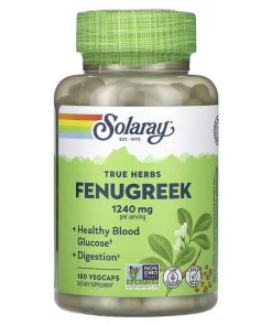 Solaray, True Herbs, Fenugreek, 1,240 mg, 180 VegCaps (620 mg per Capsule)