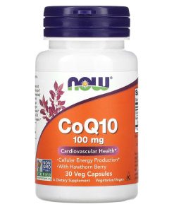 NOW Foods, CoQ10, 100 mg, 30 Veg Capsules