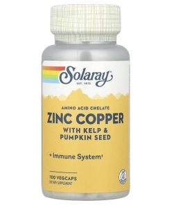 Solaray, Zinc Copper With Kelp Pumpkin Seed, 100 Vegcaps