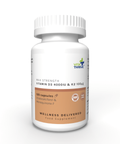 Max Strength Vitamin D3 4,000iu (100μg) & Vit K2 100μg Caps