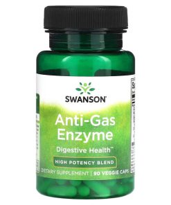 Swanson, Anti-Gas Enzyme, High Potency Blend, 90 Veggie Caps