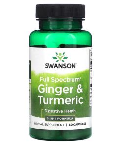 Swanson, Full Spectrum Ginger & Turmeric, 60 Capsules