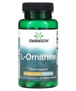 Swanson, L-Ornithine, Free Form, 500 mg, 60 Veggie Capsules