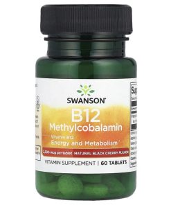 Swanson, Vitamin B12, (Methylcobalamin), Natural Black Cherry, 2,500 mcg, 60 Tablets
