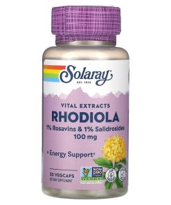 Solaray, Vital Extracts, Rhodiola, 100 Mg, 30 Vegcaps