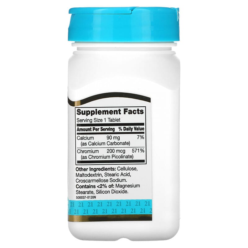 Alternative view of 21st Century, Chromium Picolinate, 200 McG, 100 Tablets