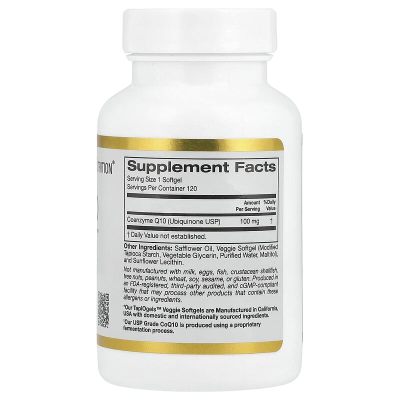 Alternative view of California Gold Nutrition, Coq10, 200 Mg, 120 Veggie Softgels