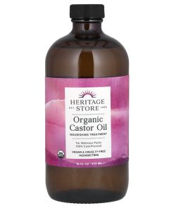 Heritage Store, Organic Castor Oil, 16 Fl Oz (473 Ml)