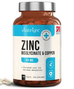 Vitabright Zinc Bisglycinate Tablets With Copper 6 Months Supply