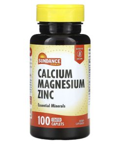 Sundance Vitamins, Calcium, Magnesium, Zinc, 100 Coated Caplets