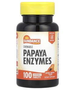 Sundance Vitamins, Chewable Papaya Enzymes, Natural , 100 Chewable Tab