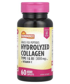 Sundance Vitamins, Hydrolyzed Collagen Type I Iii + Vitamin C, 60 Tb