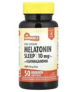 Sundance Vitamins, Melatonin Sleep + Ashwagandha, 50 Quick Release Cap