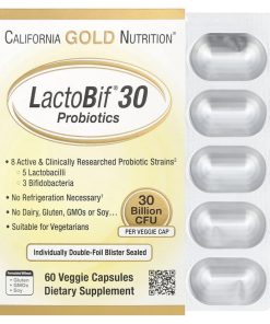 California Gold Nutrition, LactoBif® 30 Probiotics, 30 Billion CFU, 60 Veggie Capsules