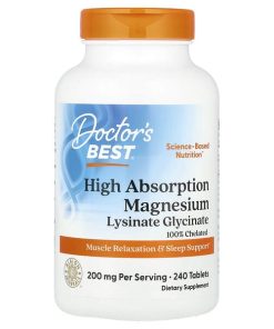 Doctor's Best, High Absorption Magnesium, 200 mg, 240 Tablets (100 mg per Tablet)