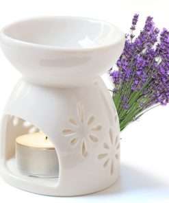 12 10ml variety diffusers with a Ceramic Fragrance Lamp Censer Aroma Diffuser Tea Light Holder Oil Burner Aroma Lamp Candle Holder Aroma Lamp Tea Light Oil Aroma Burner Used for Sleep Aid Relaxation Meditation