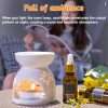 12 10ml variety diffusers with a Ceramic Fragrance Lamp Censer Aroma Diffuser Tea Light Holder Oil Burner Aroma Lamp Candle Holder Aroma Lamp Tea Light Oil Aroma Burner Used for Sleep Aid Relaxation Meditation - Image 3