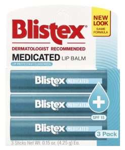 Blistex, Medicated Lip Balm, Protectant/Sunscreen, SPF 15, 3 Pack, 0.15 oz (4.25 g) Each