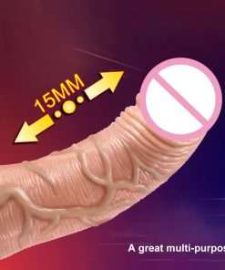 Telescopic Vibrating Thrusting Realistic Dildo Female Masturbation With Suction Cup Heating Penis Remote Control Dick For Women