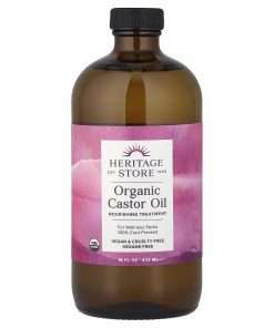 Heritage Store Organic Castor Oil, 16 fl oz (473 ml
