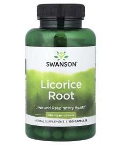 Swanson Vitamins Licorice Root, 450 mg, 100 Capsules